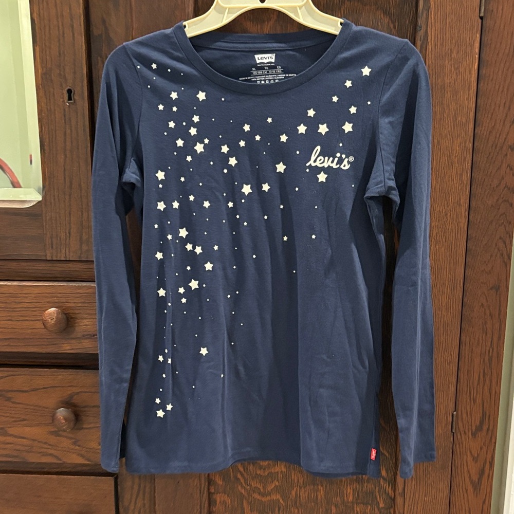 Levi's Kids Blue Starry Long Sleeve Tee